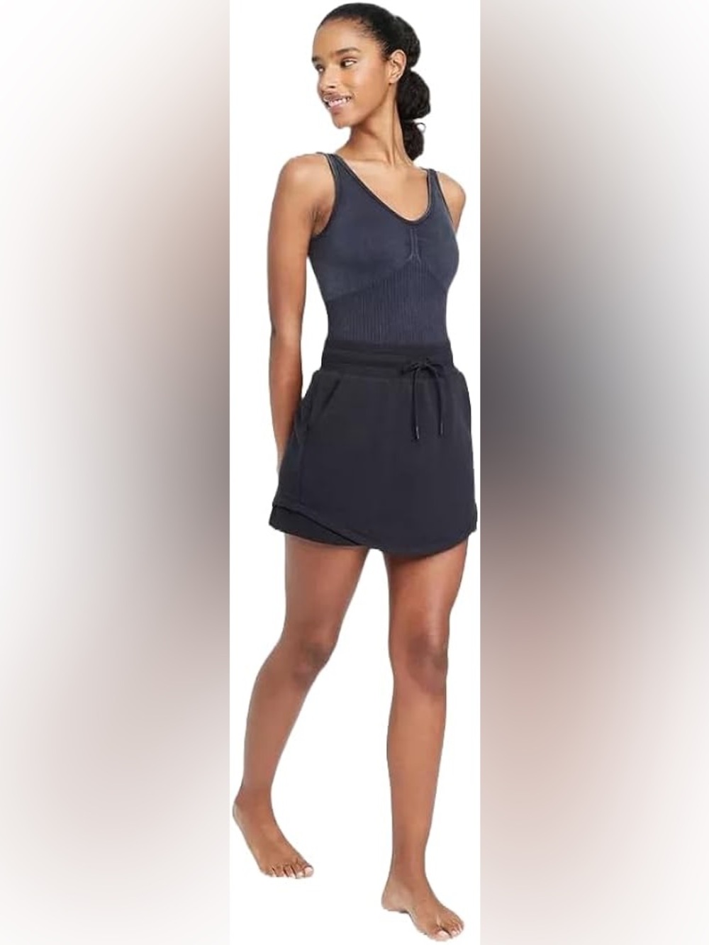JoyLab Charcoal Ribbed Romper - Picture 5 of 5